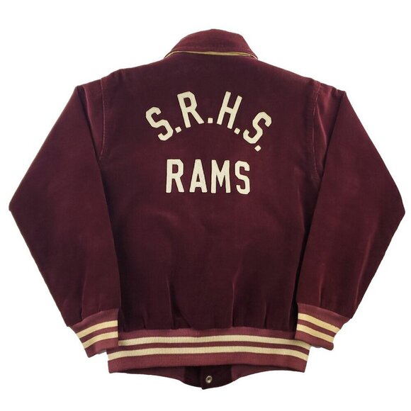 Vintage Corduroy Varsity Jacket South Regional High School Rams New Jersey Shore - Picture 2 of 15